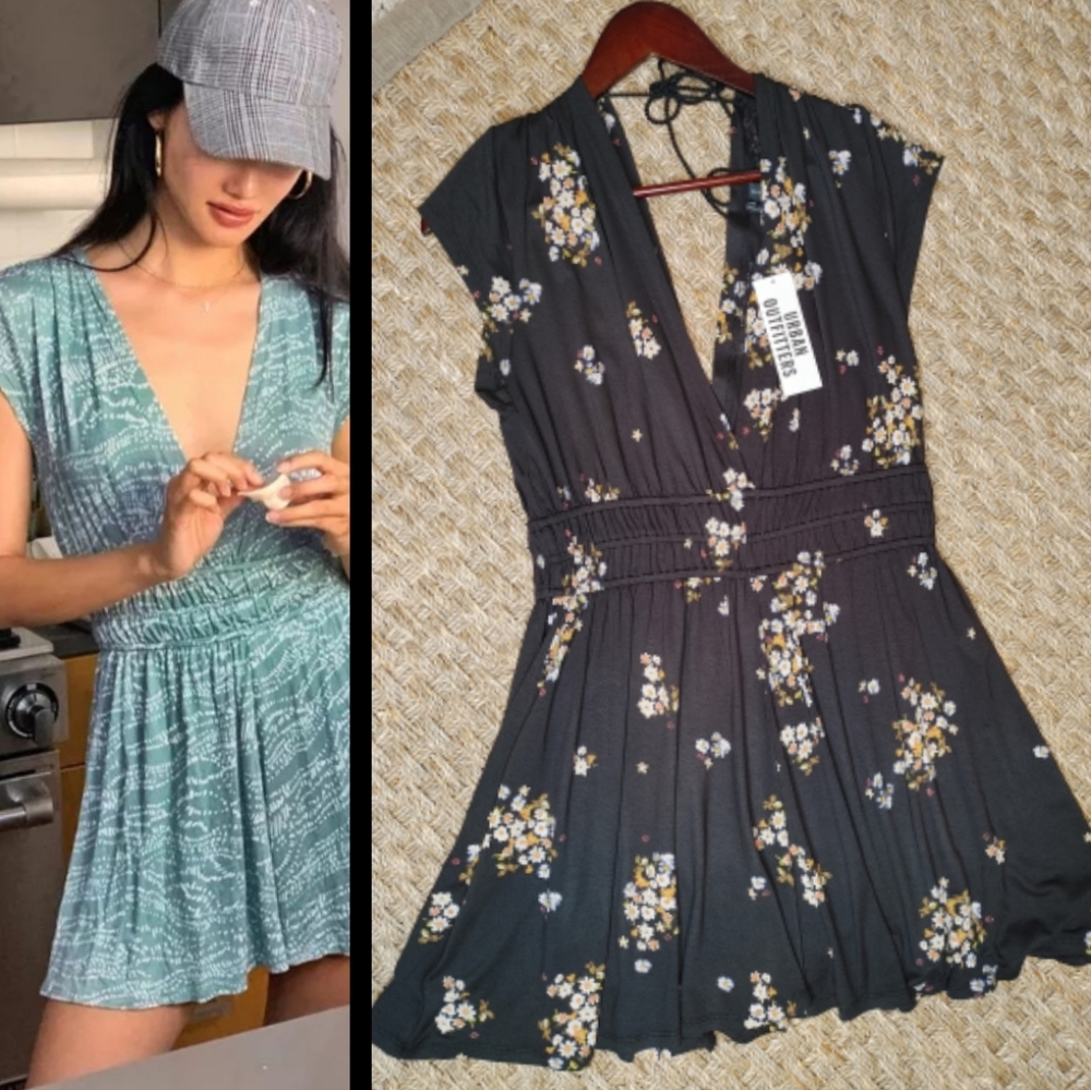 NWT URBAN OUTFITTERS ARDEN ROMPER, BLACK L